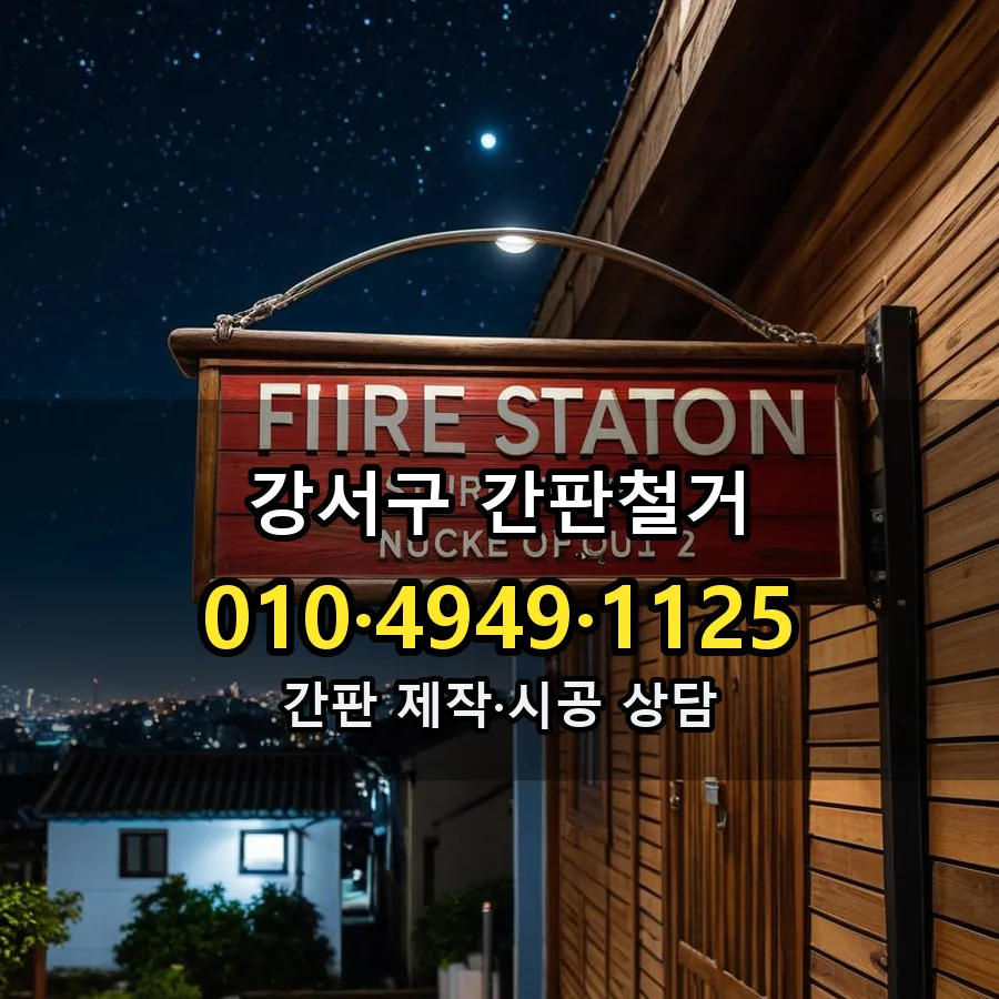 간판철거 제작·시공 모습
