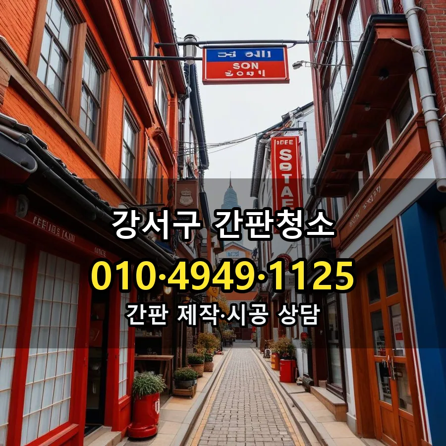 간판청소 설치 현장