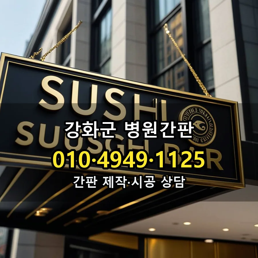 병원간판 제작·시공 모습