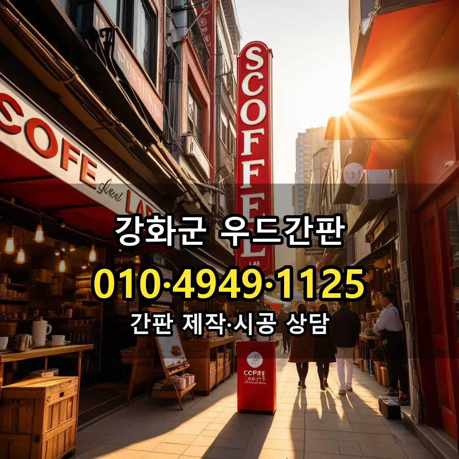 우드간판 제작·시공 모습