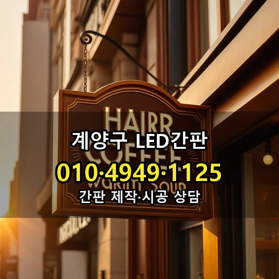 간판 설치 현장
