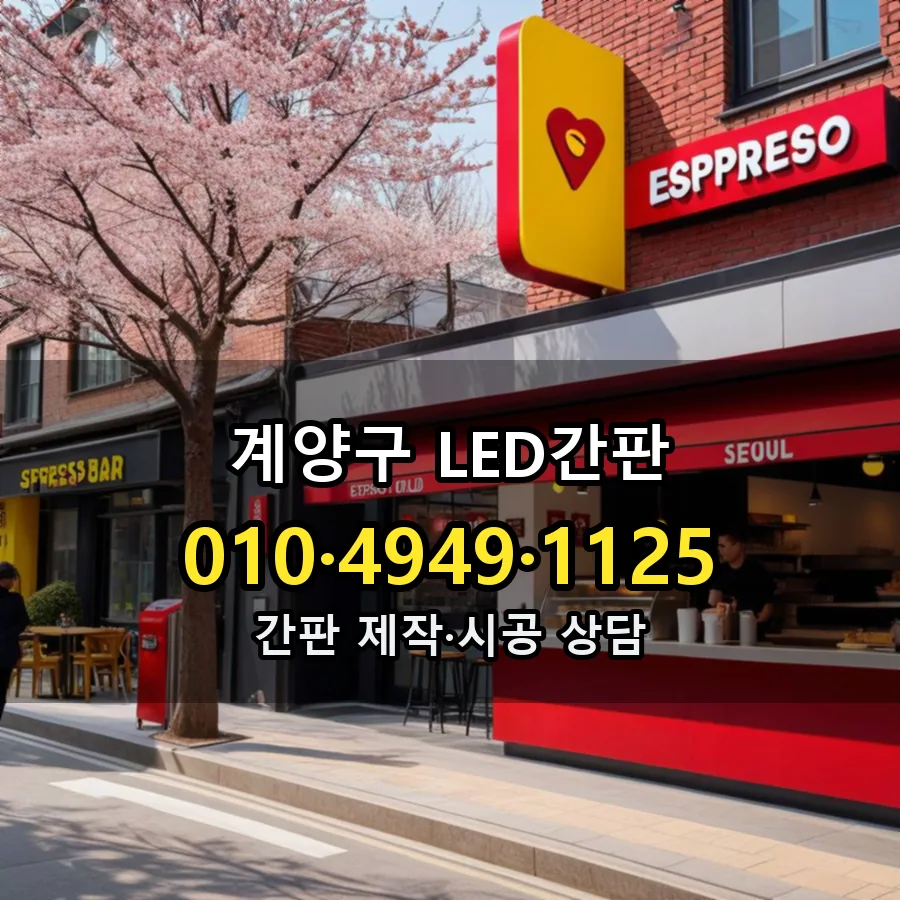 간판 제작·시공 모습