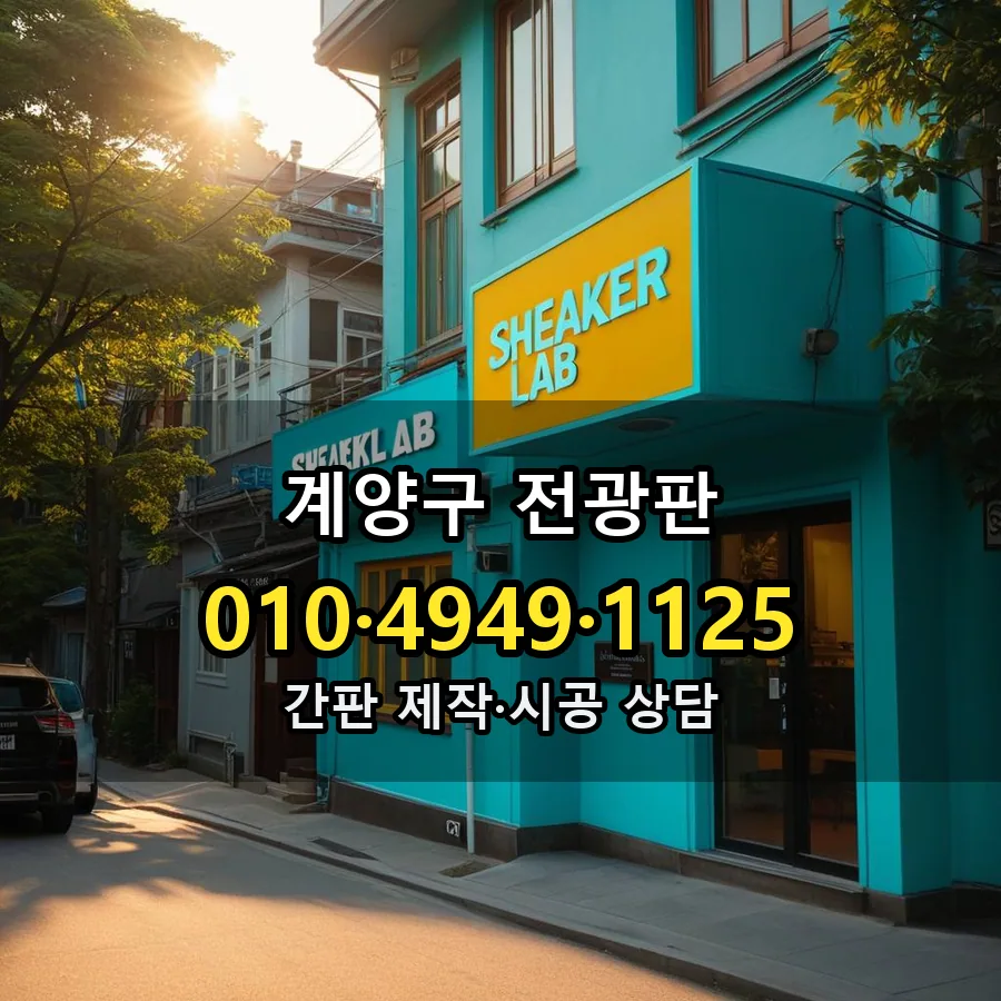 전광판 제작·시공 모습