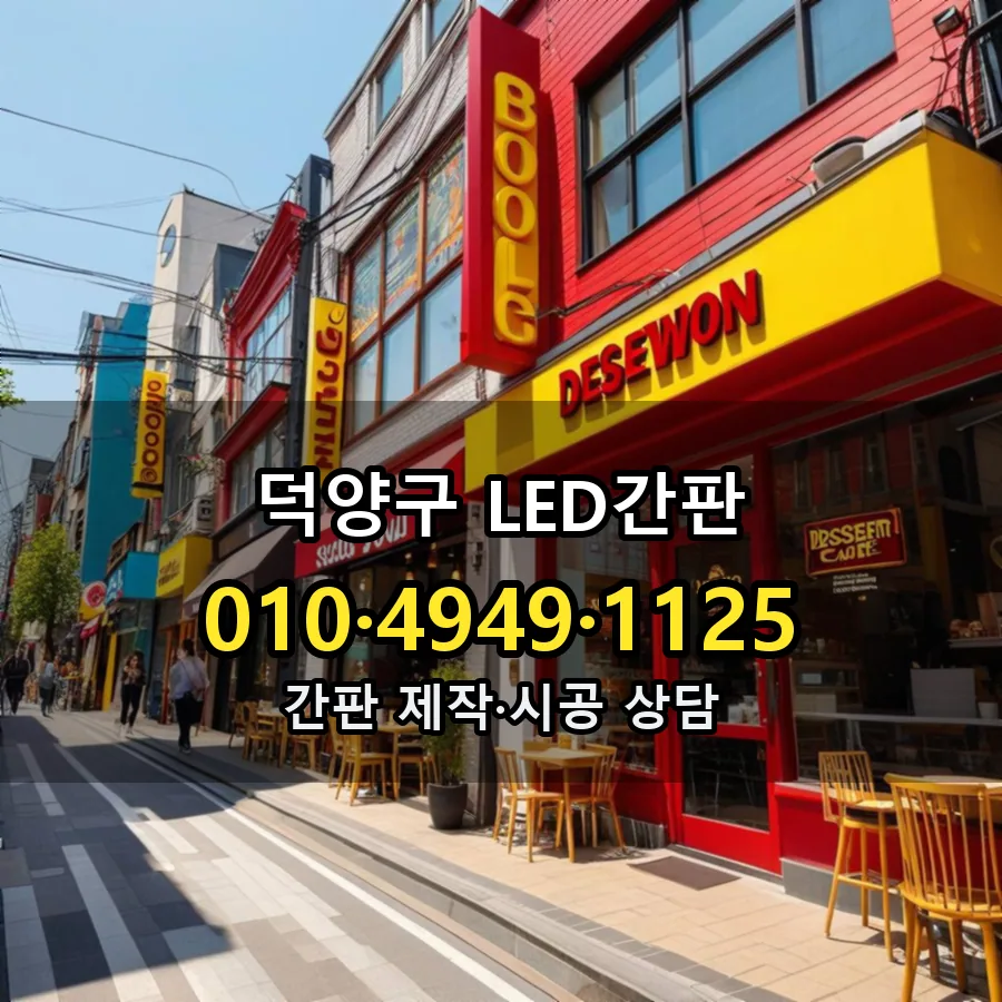 LED간판 제작·시공 모습