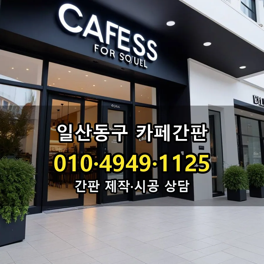 카페간판 시공 사진