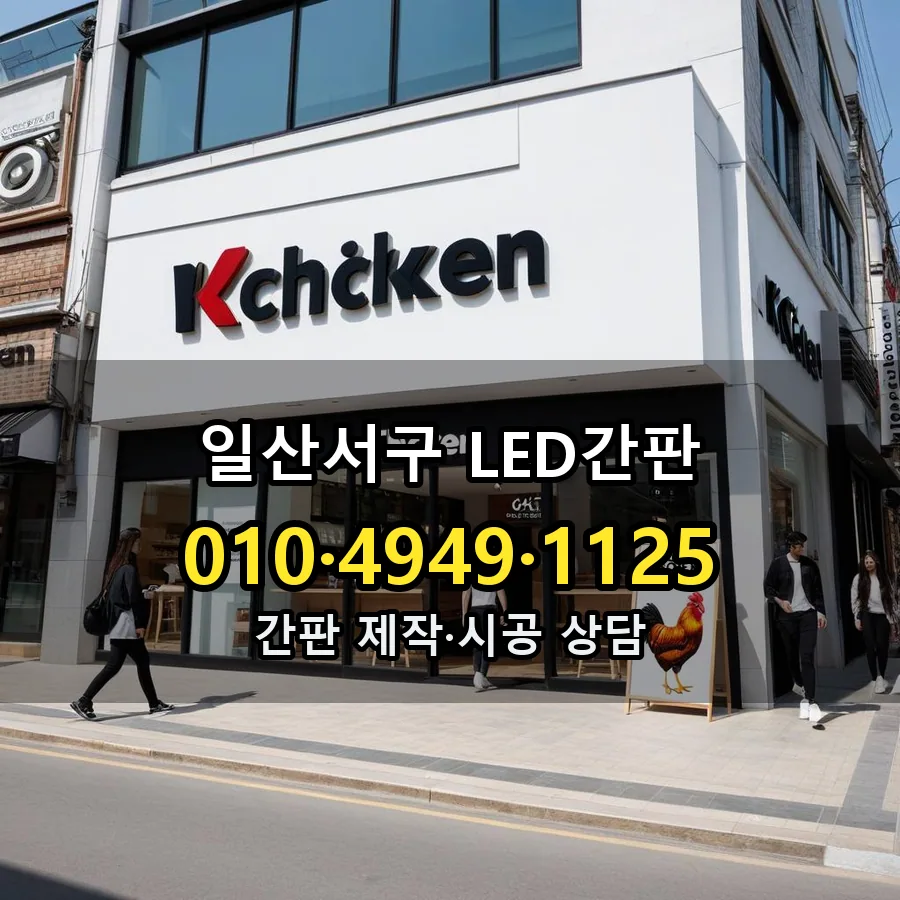 LED간판 제작·시공 모습