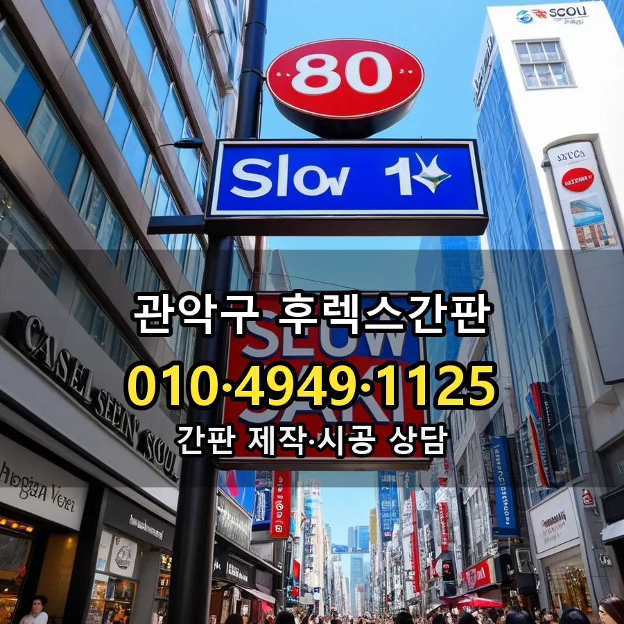 후렉스간판 설치 현장