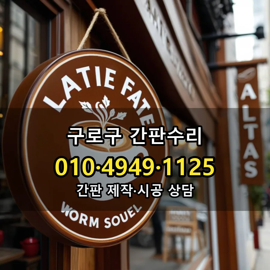 간판수리 시공 사진
