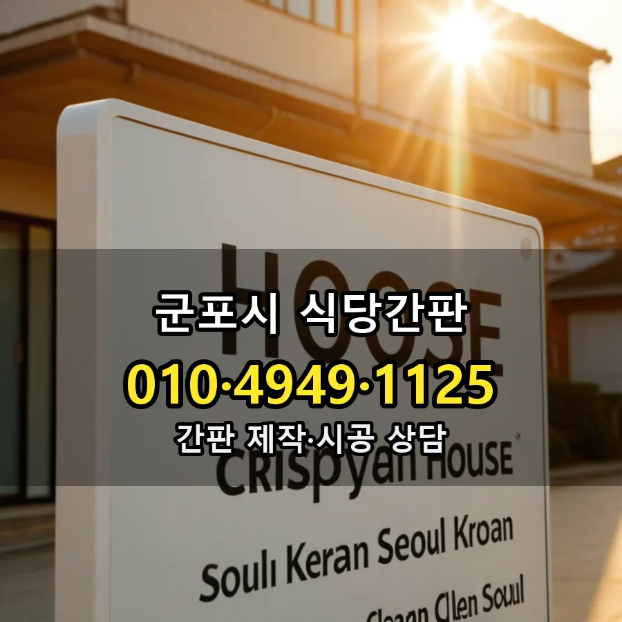 식당간판 설치 현장