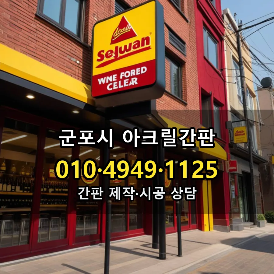 아크릴간판 제작·시공 모습