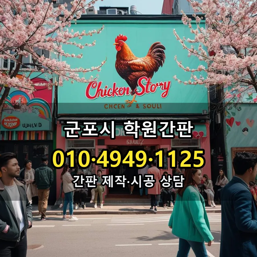 학원간판 설치 현장