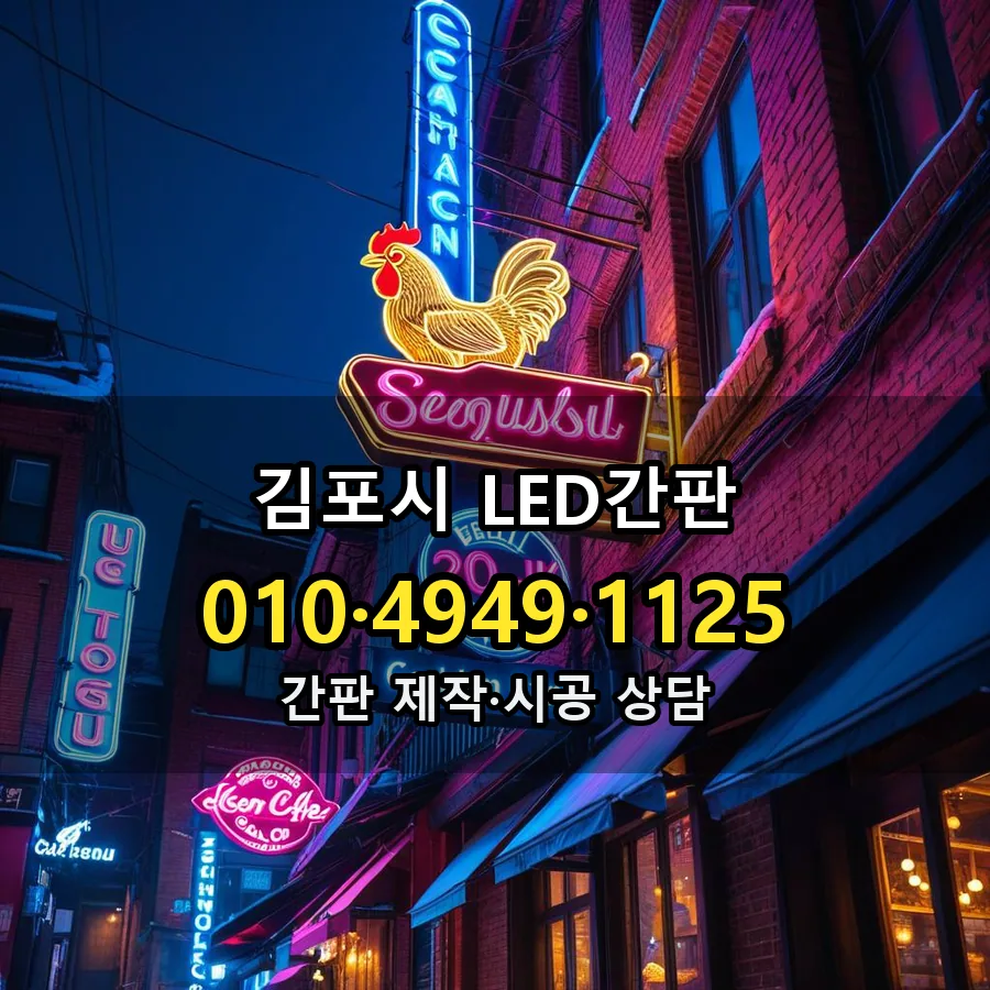 LED간판 설치 현장