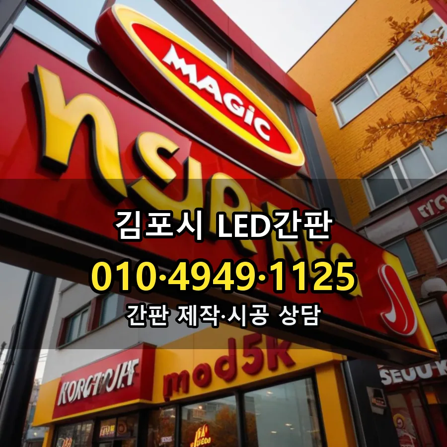 LED간판 설치 현장