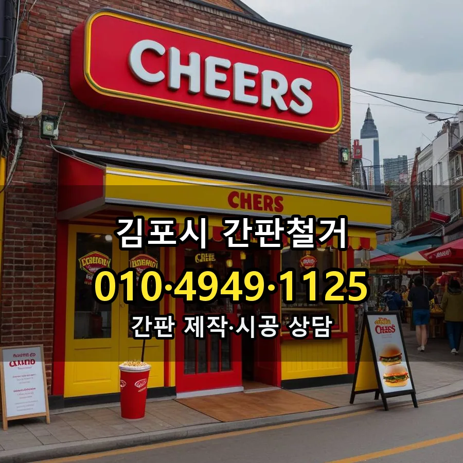 간판철거 제작·시공 모습