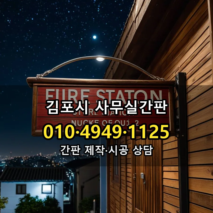 사무실간판 설치 현장