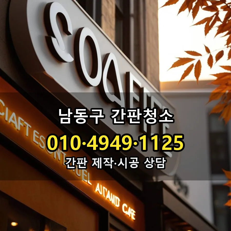 간판청소 제작·시공 모습