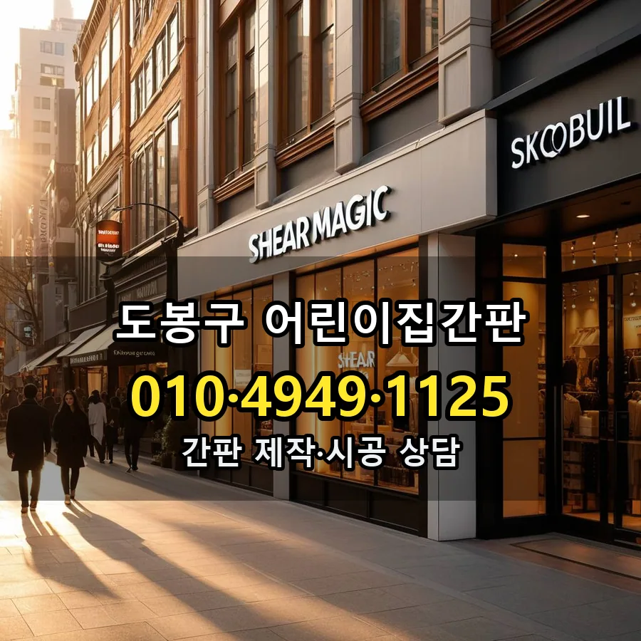 어린이집간판 시공 사진