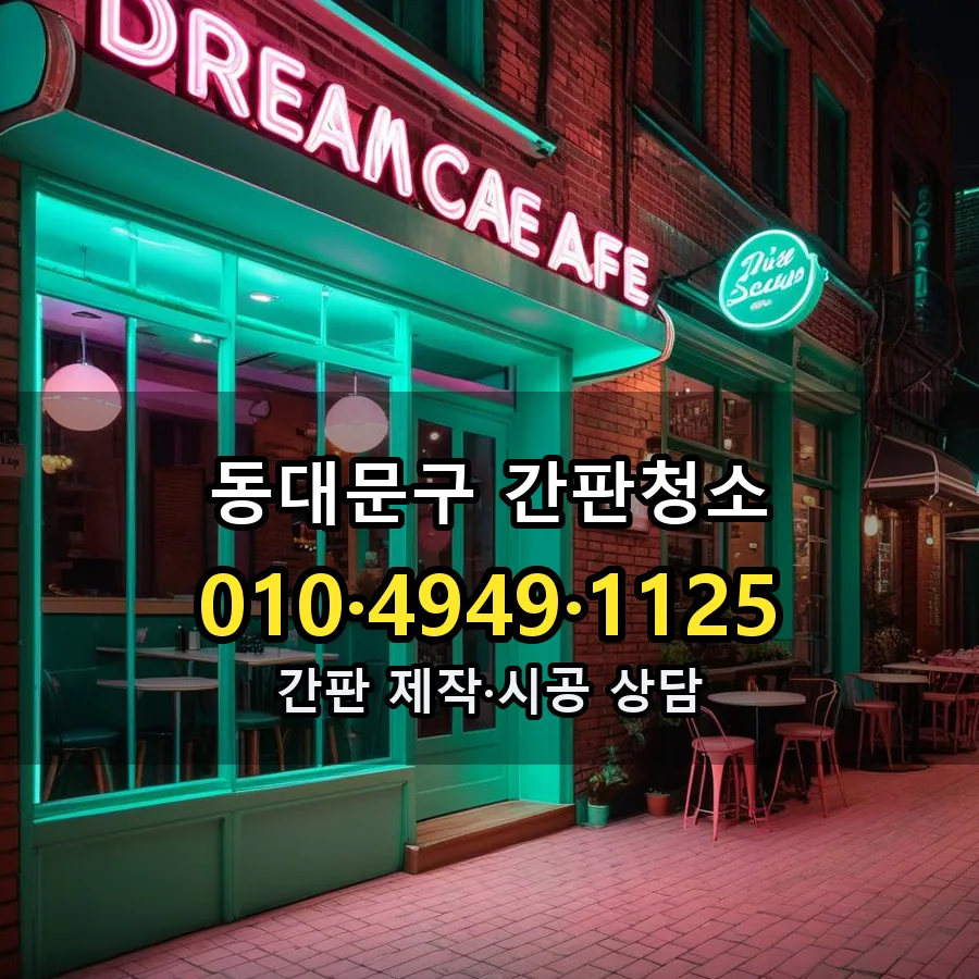 간판청소 시공 사진