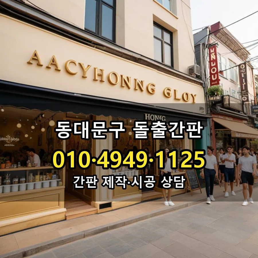 돌출간판 제작·시공 모습
