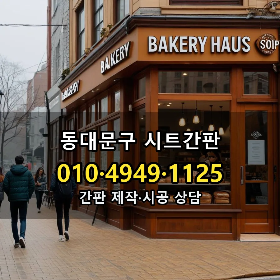 시트간판 제작·시공 모습