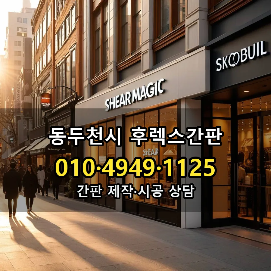 후렉스간판 설치 현장
