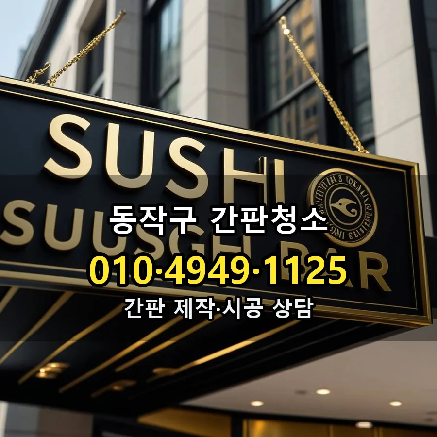 간판청소 제작·시공 모습