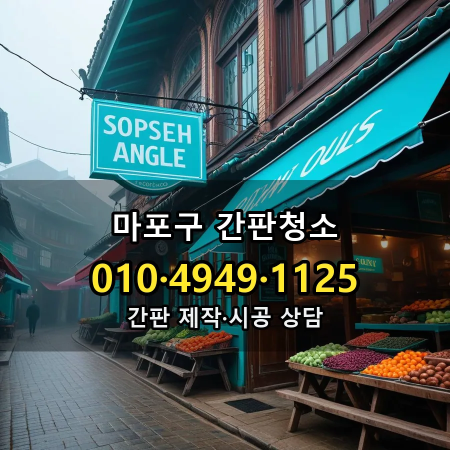 간판청소 설치 현장