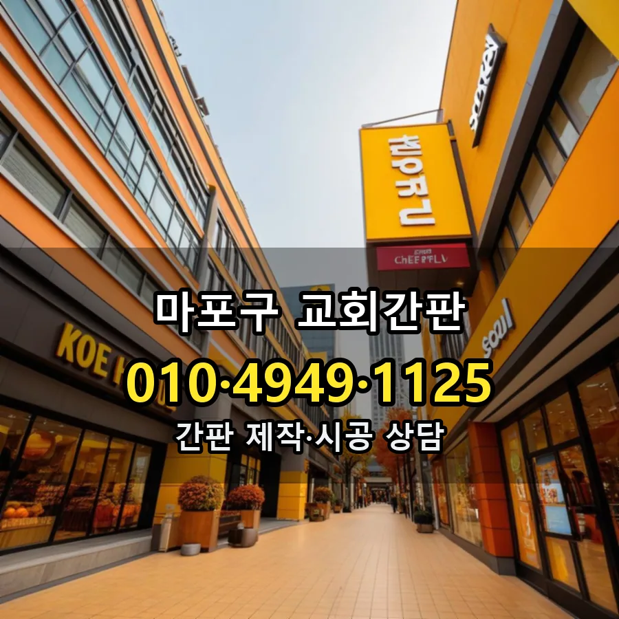 교회간판 설치 현장