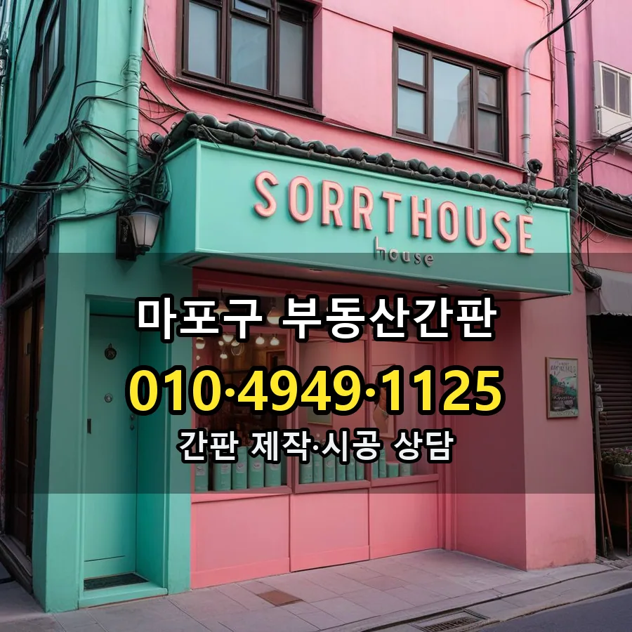 부동산간판 시공 사진