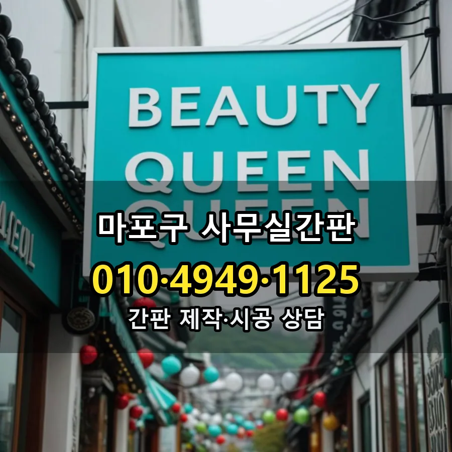 사무실간판 설치 현장