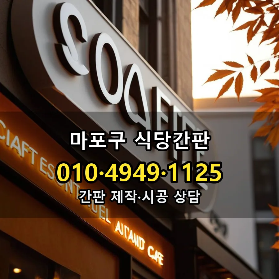 식당간판 시공 사진