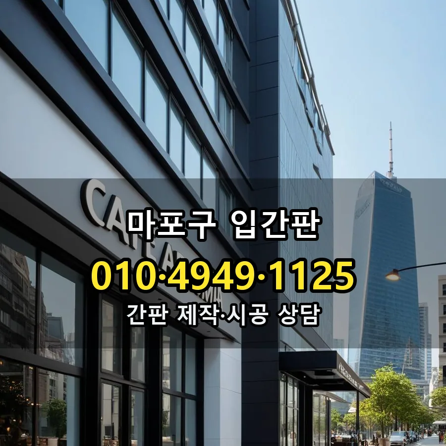 입간판 설치 현장