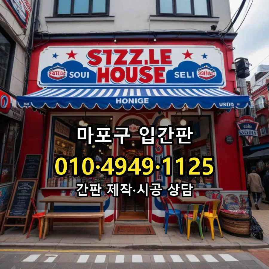 입간판 제작·시공 모습