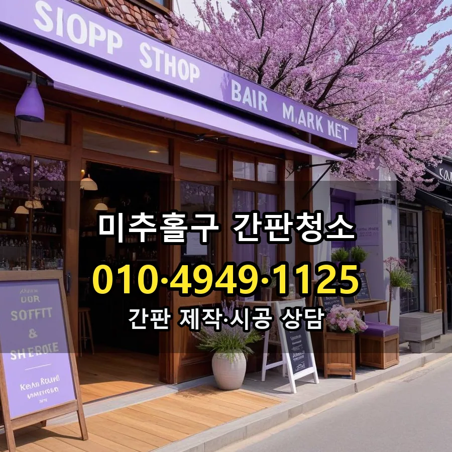 간판청소 시공 사진