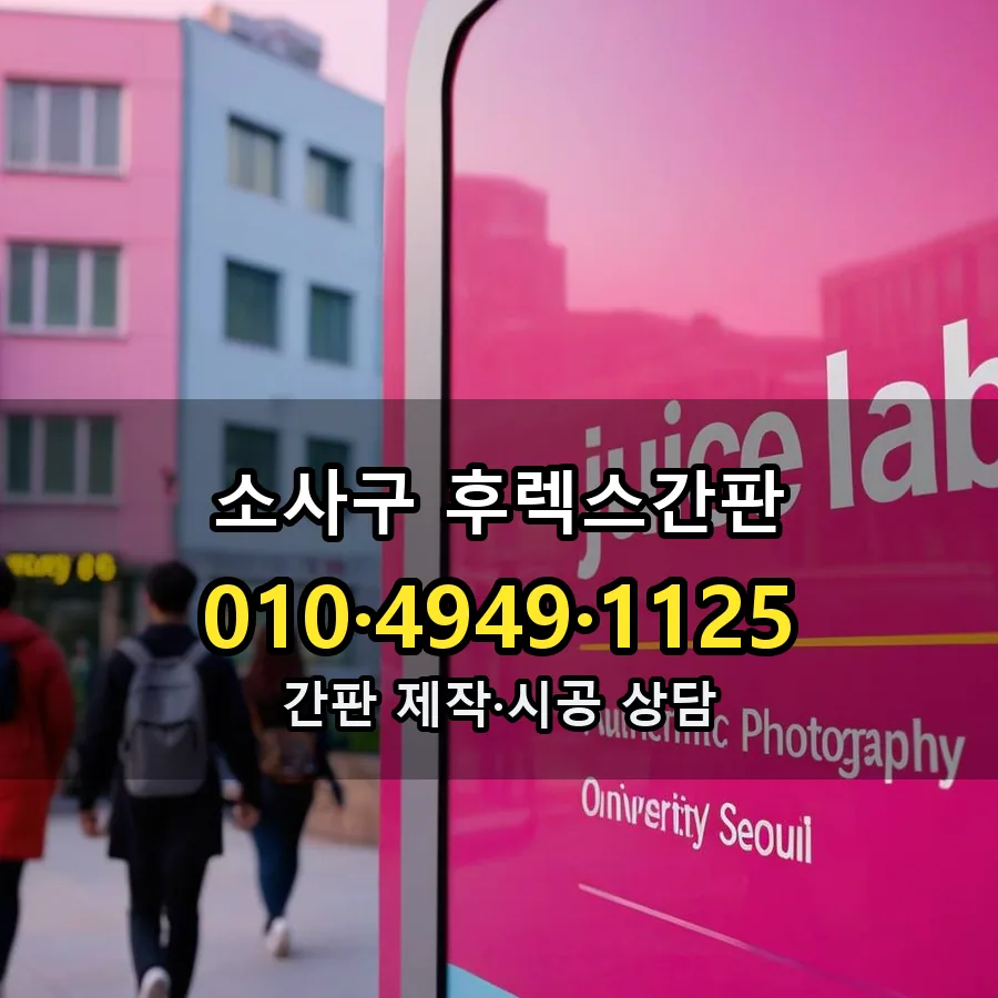 후렉스간판 제작·시공 모습