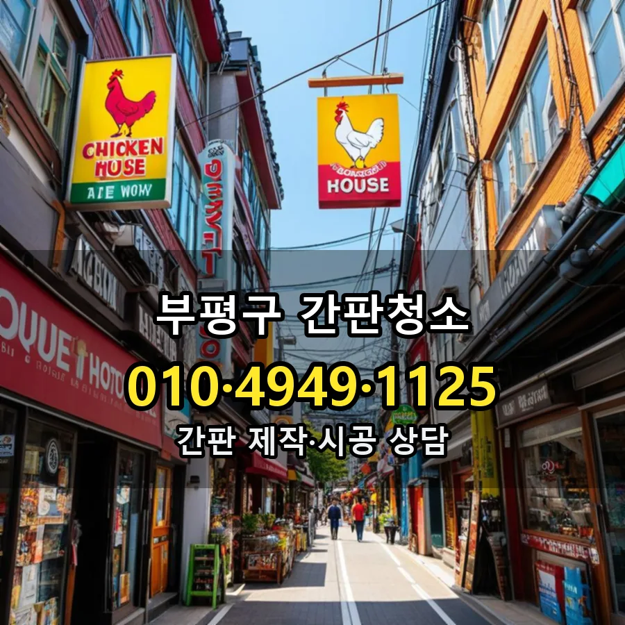 간판청소 제작·시공 모습