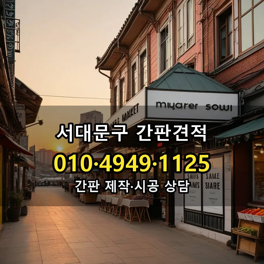 간판 설치 현장