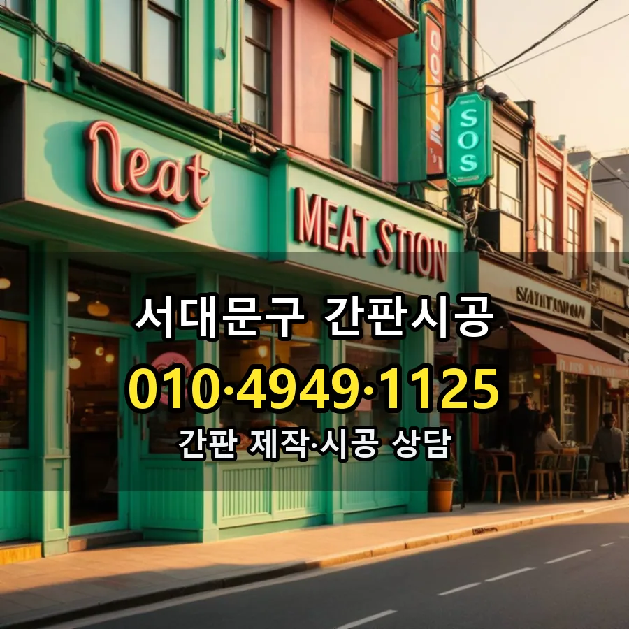 간판시공 제작·시공 모습