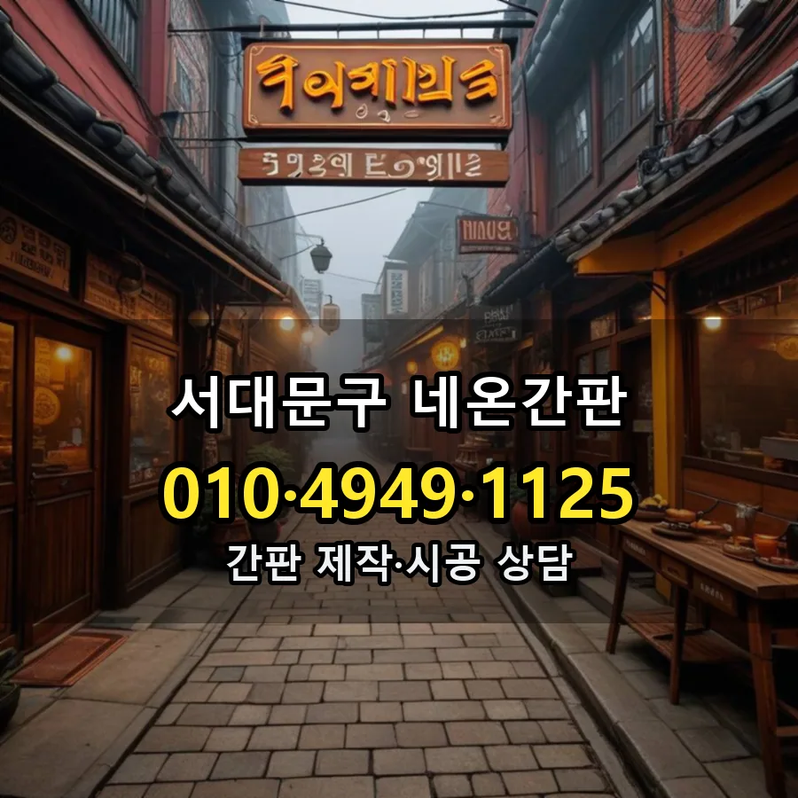 네온간판 제작·시공 모습