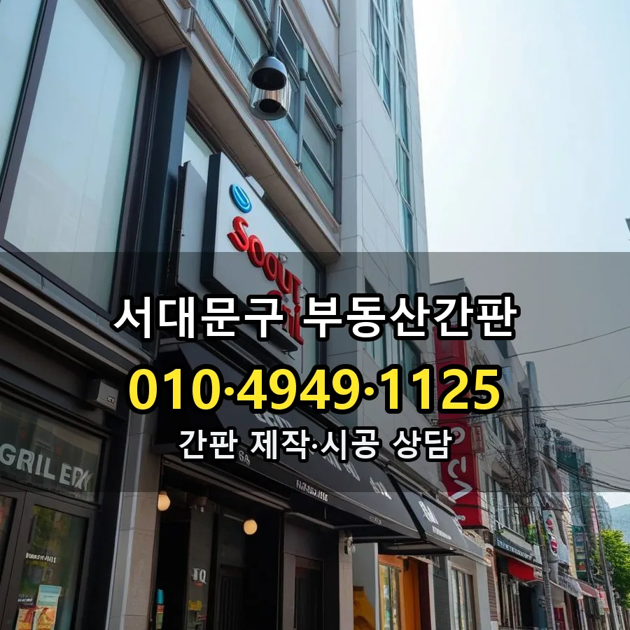 부동산간판 제작·시공 모습