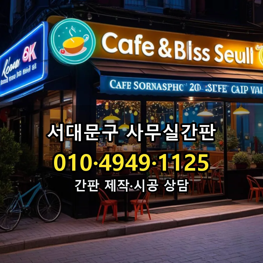 사무실간판 시공 사진
