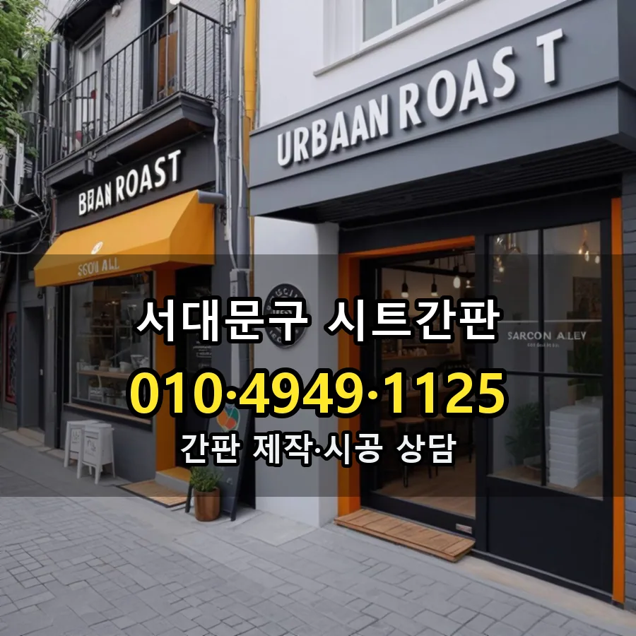 시트간판 설치 현장