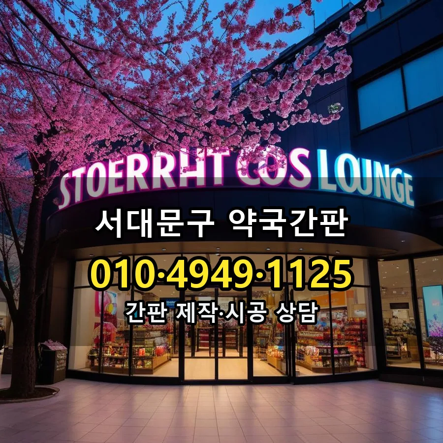 약국간판 설치 현장