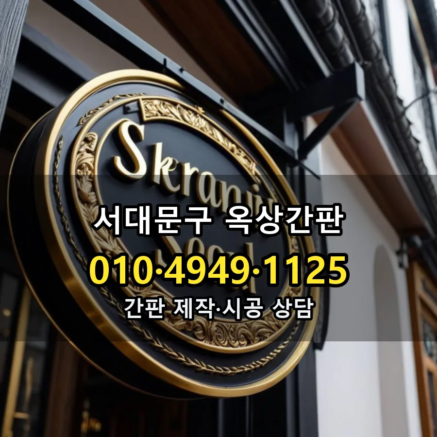 옥상간판 제작·시공 모습
