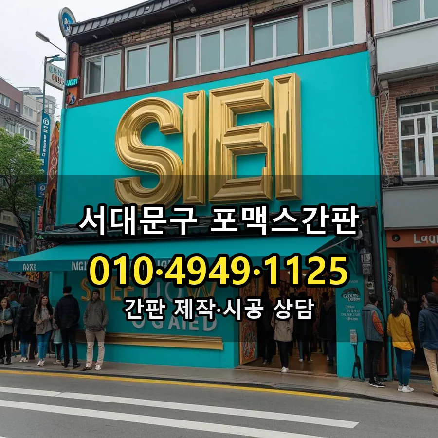 포맥스간판 제작·시공 모습