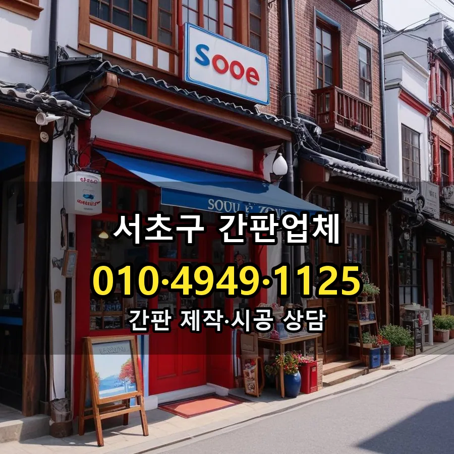 간판업체 제작·시공 모습