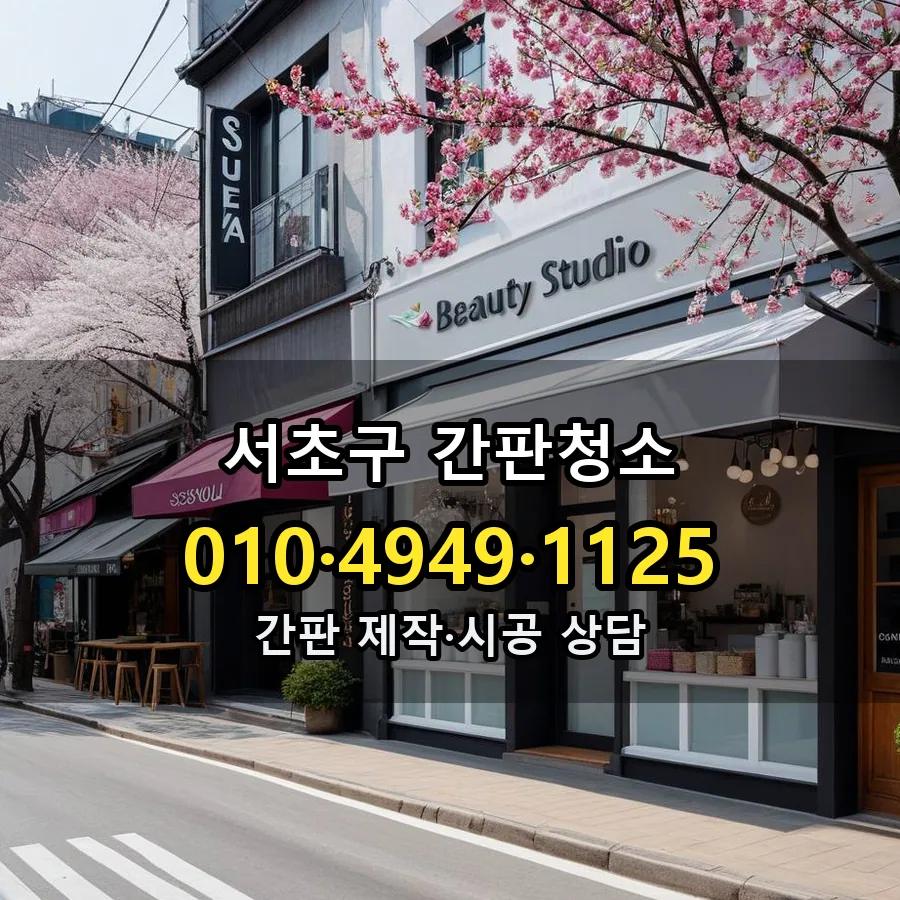 간판청소 설치 현장