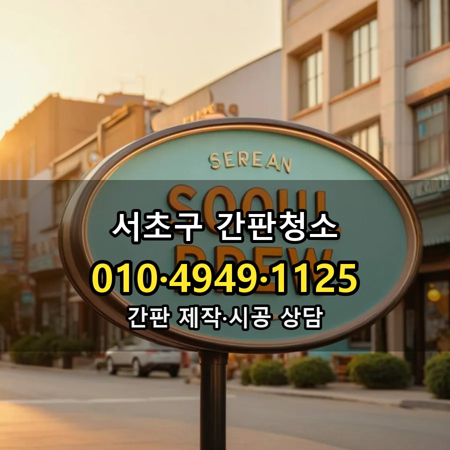 간판청소 시공 사진