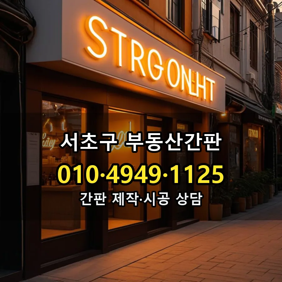 부동산간판 시공 사진