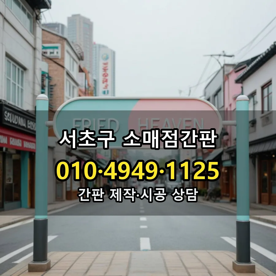 소매점간판 제작·시공 모습